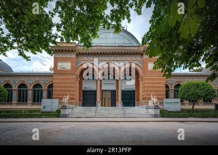 Velazquez Palace (Palacio de Velazquez) at Retiro Park - Madrid, Spain Stock Photo