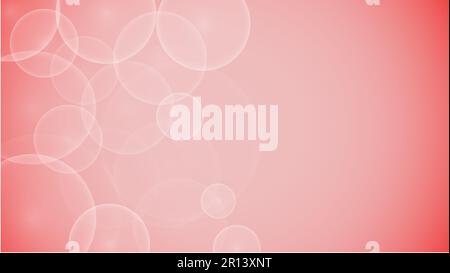 Texture of transparent abstract unique transparent round light different beautiful airy bright bubbles, a camel on a pink background. Vector illustrat Stock Vector