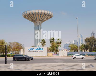 20 March 2023, Dubai, UAE: Dubai City Walk, travel and leisure venue in Dubai downtown with many cafes and restaurants and an outdoor retail complex Stock Photo