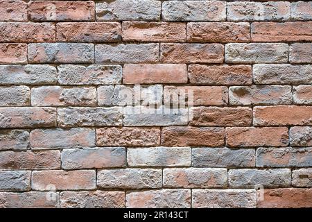 Background from a wall made of old red clinker bricks Stock Photo