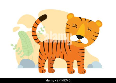 Cute Cartoon Jungle Safari Animals Elephant Stock Vector (Royalty Free)  306668087 | Shutterstock