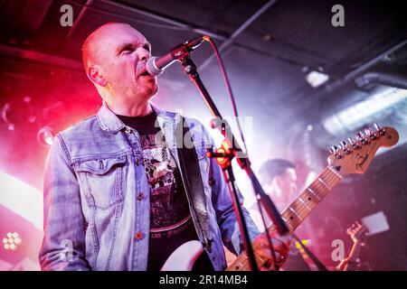 Oslo, Norway. 09th, April 2023. The Norwegian rock and metal band Slegest performs a live concert at Rockefeller during the Norwegian metal festival Inferno Metal Festival 2023 in Oslo. Here vocalist and guitarist Stig Ese is seen live on stage. (Photo credit: Gonzales Photo - Terje Dokken). Stock Photo