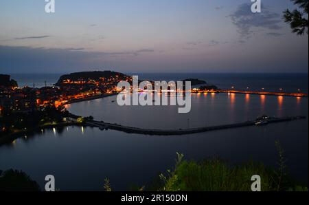 Night view in Amasra Stock Photo