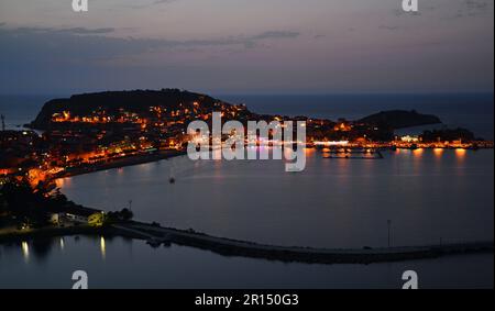 Night view in Amasra Stock Photo