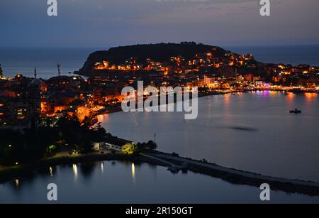 Night view in Amasra Stock Photo