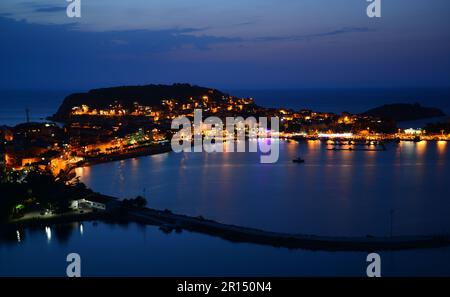 Night view in Amasra Stock Photo