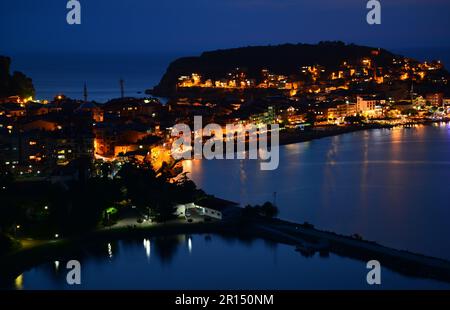 Night view in Amasra Stock Photo