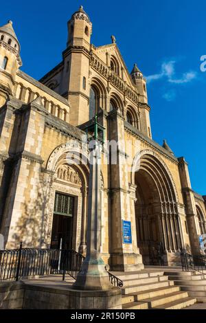 St Anne’s Cathedral, also known as Belfast Cathedral, located on Donegall Street in the Cathedral Quarter, Belfast, Northern Ireland, UK Stock Photo