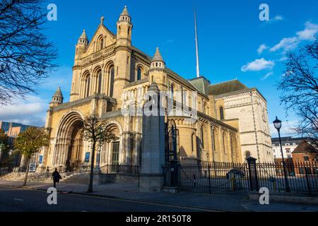 St Anne’s Cathedral, also known as Belfast Cathedral, located on Donegall Street in the Cathedral Quarter, Belfast, Northern Ireland, UK Stock Photo