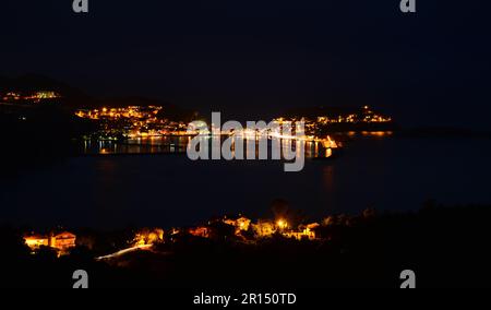 Night view in Amasra Stock Photo