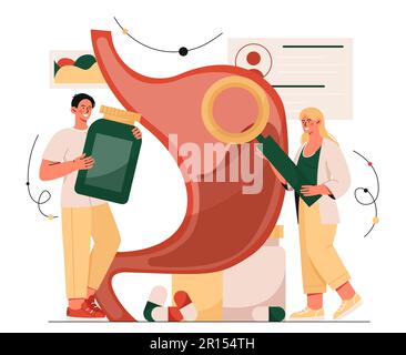 Concept of gastroenterology Stock Vector