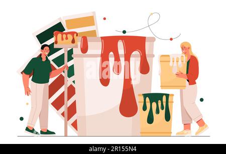Professional decorator concept Stock Vector