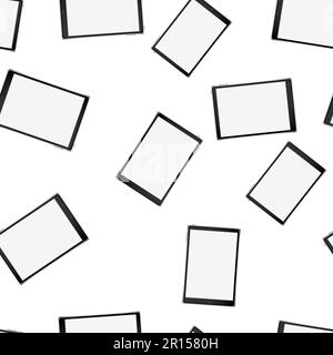 Texture, seamless pattern of smart modern smart touchscreen tablet computers with digital volumetric realistic with large screens mobile devices. The Stock Vector
