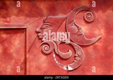 Wall Decor in Ajijic on Lake Chapala, Mexico Stock Photo