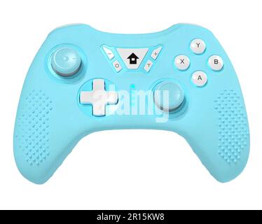 Blue Handheld Wireless Video Game Controller Stock Vector