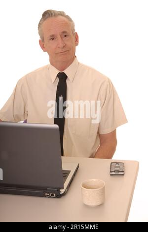 Senior businessman with a rather interesting expression Stock Photo