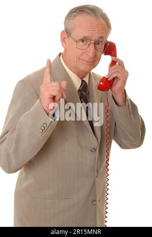 Senior businessman with a rather interesting expression Stock Photo