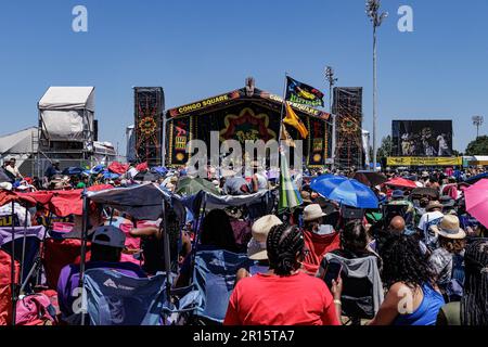 New Or Leans, United States. 30th Apr, 2023. Cha Wa Plays Packed Congo Stage at 2023 Jazz & Heritage Festival. (Photo by Penny Collins/NurPhoto) Credit: NurPhoto SRL/Alamy Live News Stock Photo