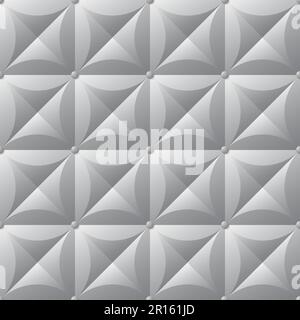 Abstract geometric background with squares, circles and crosses in a 3D effect. Soft shades vector modern pattern Stock Photo