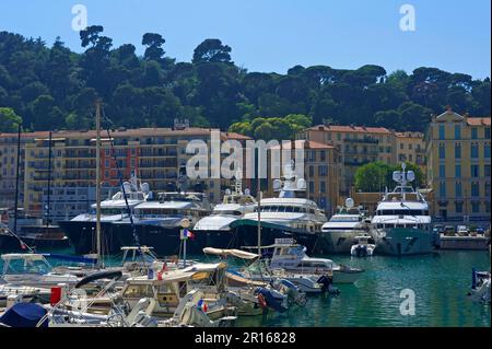 Port Lympia, Quartier du Port, Old Town, Nice, Cote d'Azur, Alpes-Maritimes, Provence-Alpes-Cote d'Azur, France Stock Photo