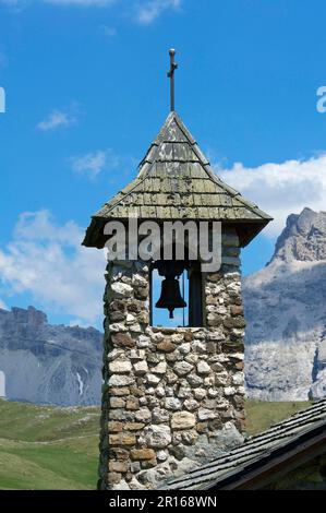 Church on the Seceda, Val Gardena, Dolomites, Trentino South Tyrol, Italy Stock Photo