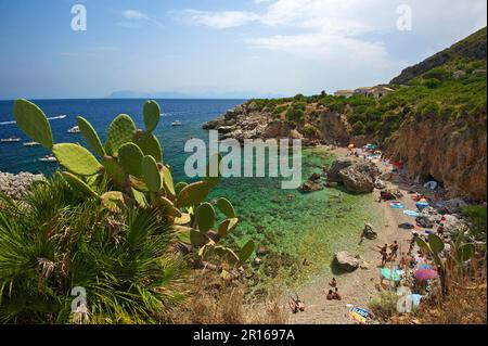 Beach cove, Riserva Naturale dello Zingaro, San Vito lo Capo, Trapani Province, Sicily, Italy Stock Photo