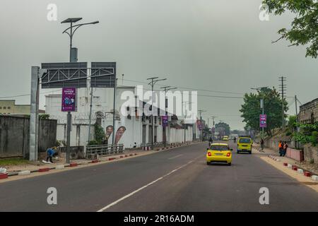 Traffic in Kinshasa, DR Congo Stock Photo