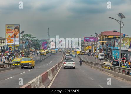 Traffic in Kinshasa, DR Congo Stock Photo