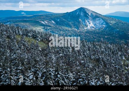 Hachimantai forest rime Stock Photo