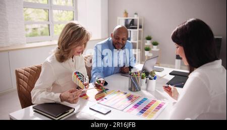 Business Group At Workplace. Designers Team Working Stock Photo