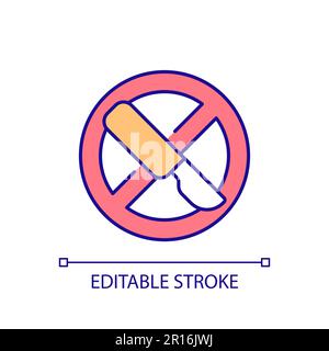No surgery RGB color icon Stock Vector