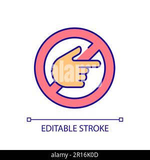 Do not touch RGB color icon Stock Vector