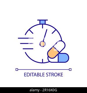 Morning after pill RGB color icon Stock Vector