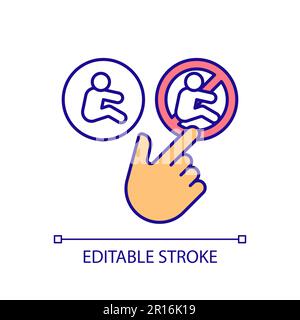 Abortion right RGB color icon Stock Vector