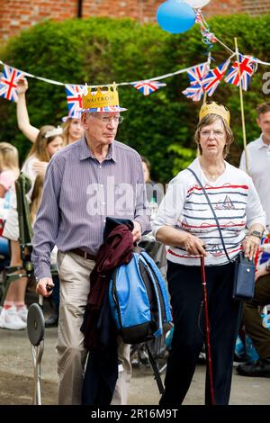 King Charles III Coronation Street Party in Cowden Village, Kent Stock Photo