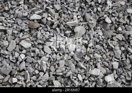 gray broken stone background (road metal) as easy texture Stock Photo