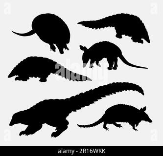 anteater animal silhouette. Good use for symbol, logo, web icon, mascot, avatar, sign, or any design you want. Stock Vector