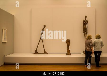 Sculptures by Alberto Giacometti, Kunsthaus, Museum of Art, Old Building, Zurich, Switzerland Stock Photo