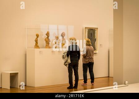 Sculptures by Alberto Giacometti, Kunsthaus, Museum of Art, Old Building, Zurich, Switzerland Stock Photo