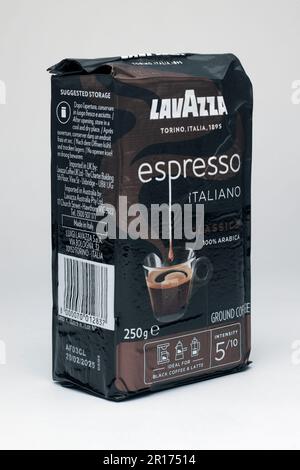 Espresso shot of Lavazza coffee Stock Photo - Alamy