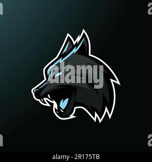 Angry Wolf Mascot Logo - Animals Mascot Esports Logo Vector Illustration Design Concept. Stock Vector