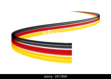 Abstract trail moving, dynamic wake german flag. Vector template, logo design Stock Vector