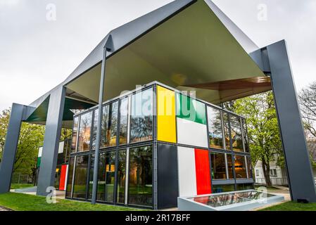 Le Corbusier Pavillon, a Swiss art museum in dedicated to the work of the Swiss architect Le Corbusier, It is the last building designed by Le Corbusi Stock Photo