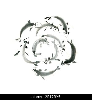 Sumie japanese painting hi-res stock photography and images - Alamy