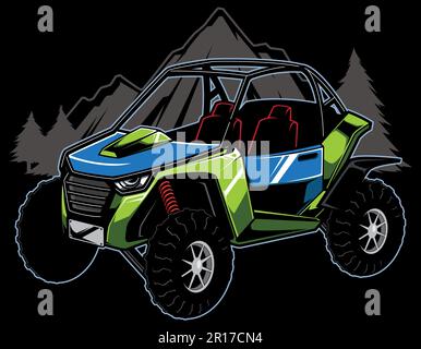 UTV Side by Side Mascot Stock Vector