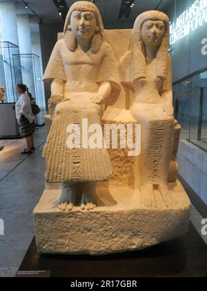 Egyptian statue sculpture of a married couple and son, 2620-2500, 4yj ...