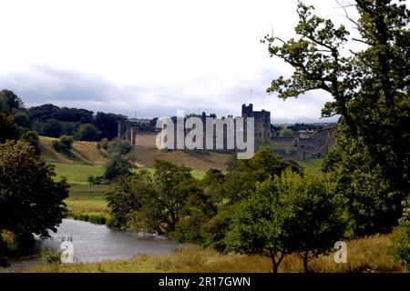 England, Northumberland:  Alnwick Castle, dating back to 1096. Stock Photo