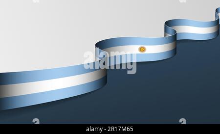 Argentina ribbon flag background. Element of impact for the use you want to make of it. Stock Vector