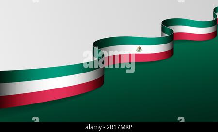 Mexico ribbon flag background. Element of impact for the use you want to make of it. Stock Vector