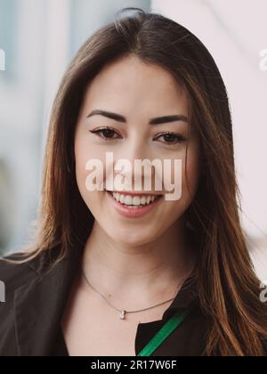 street portrait mixed asian race female model Stock Photo
